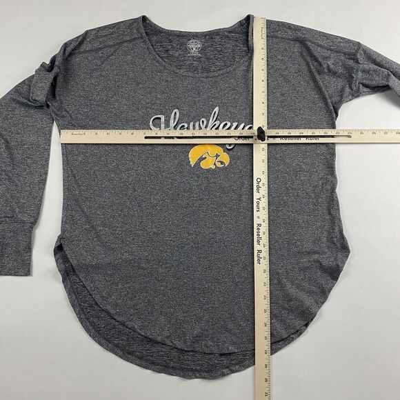 Rivalry Threads University Of Iowa Hawkeyes Gray Long Sleeve T-Shirt Dolman Sz M - Picture 2 of 8